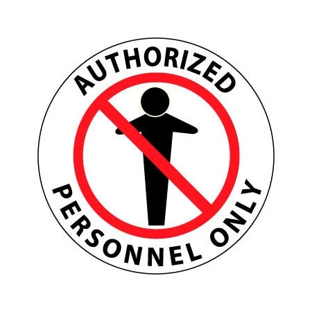 National Marker Co Walk On Floor Sign - Authorized Personnel Only WFS14